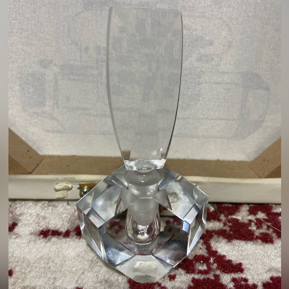 Japanese Hand Cut Glass Perfume Bottle by Lipper & Mann